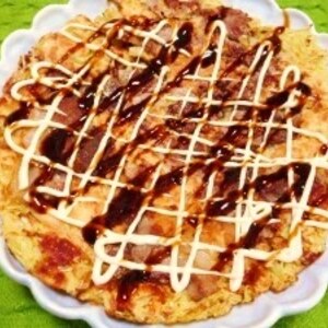 チーズとキャベツのお好み焼き